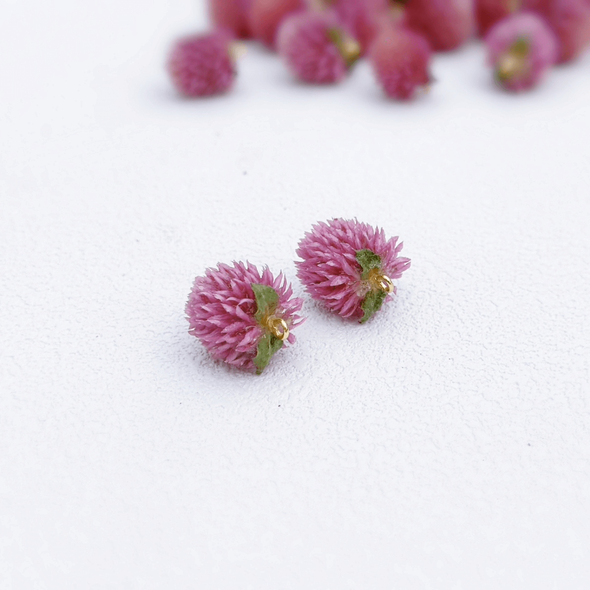 Globe Amaranth Resin Charm