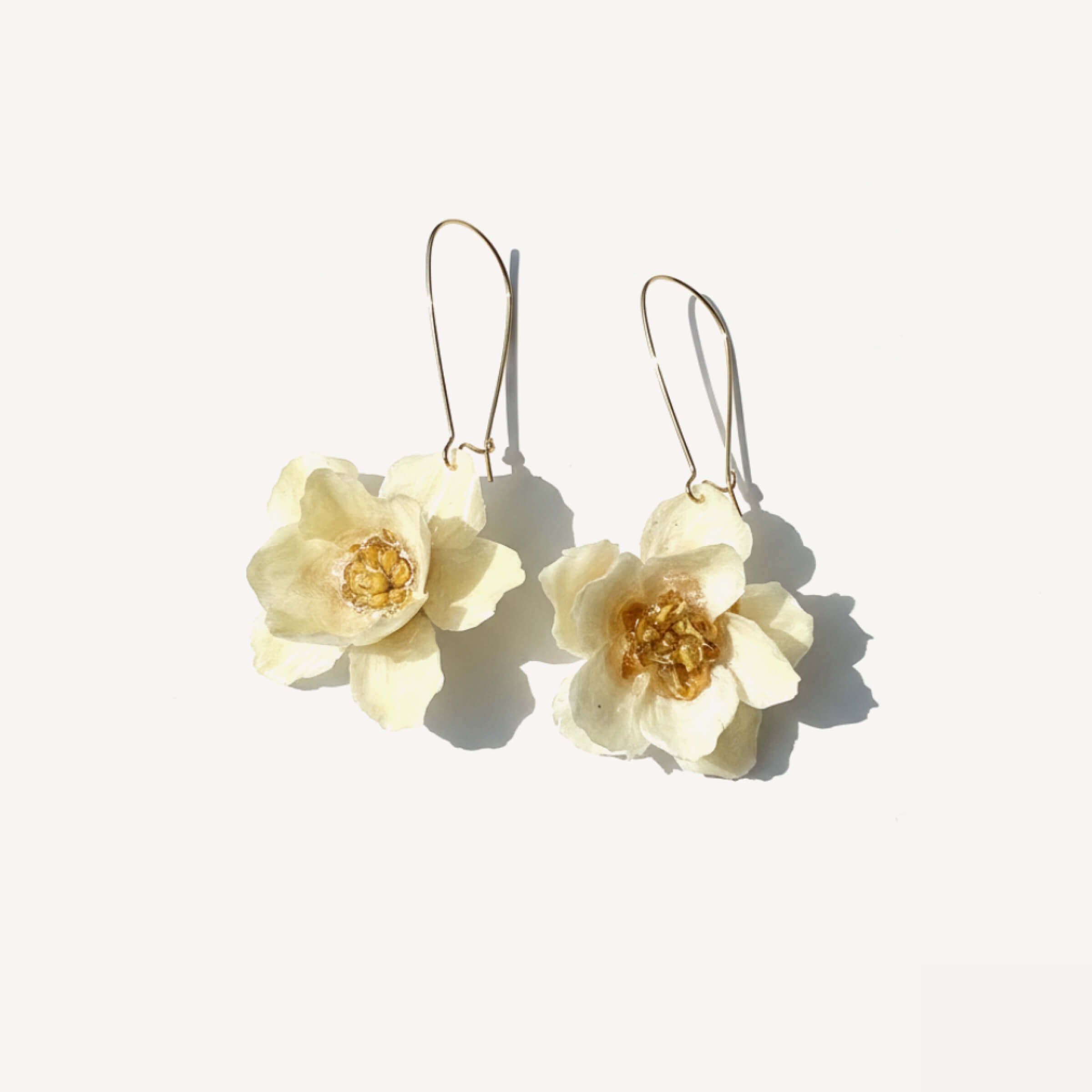 Silver Bellflower Dangle Earrings