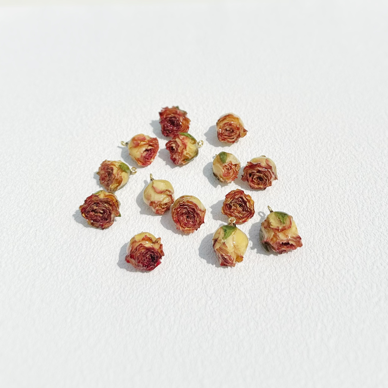 Sunset Glow Bubble Rose Resin Charm