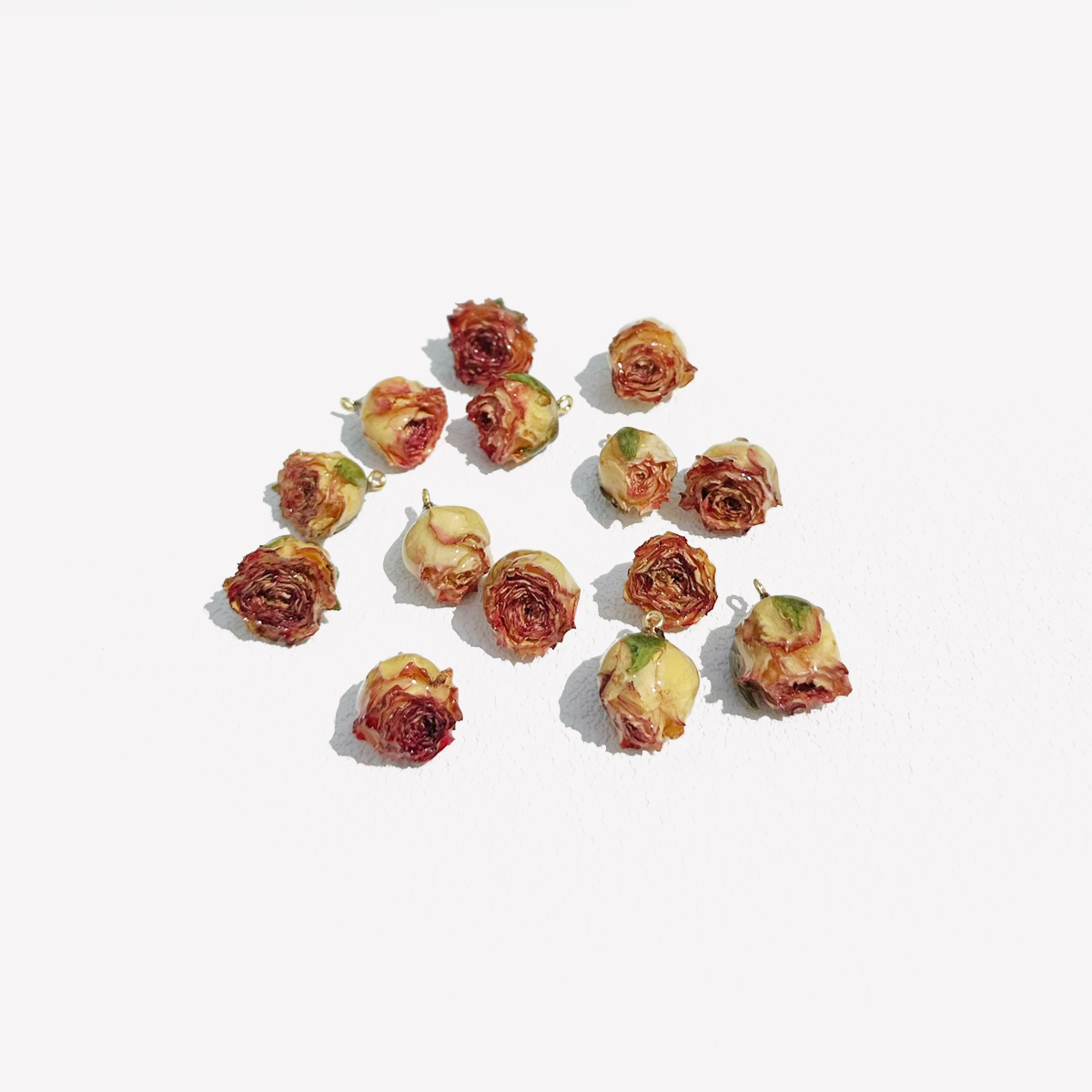 Sunset Glow Bubble Rose Resin Charm